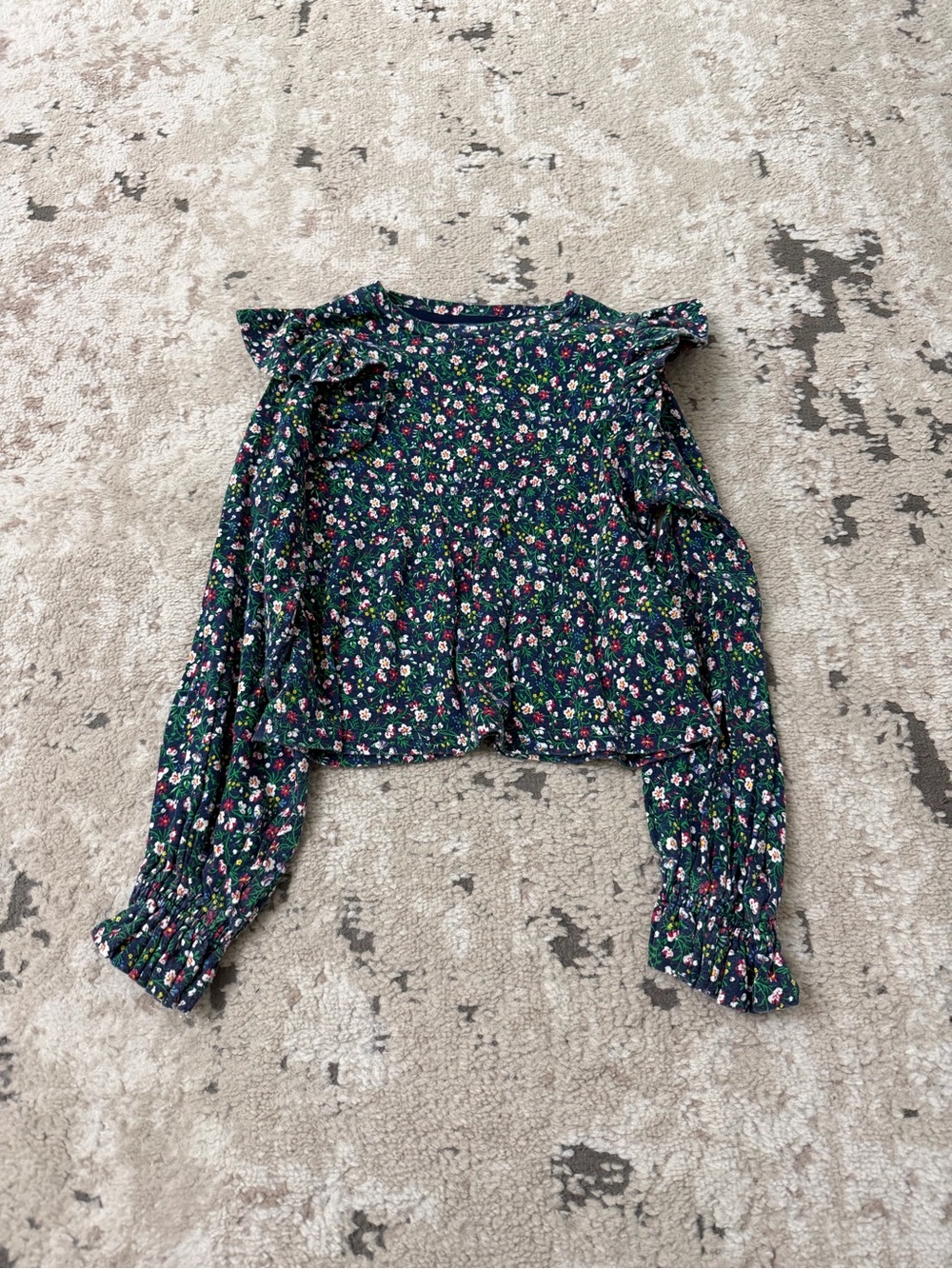 Polo Ralph Lauren Girls Floral Long Sleeve Top Size 8-10